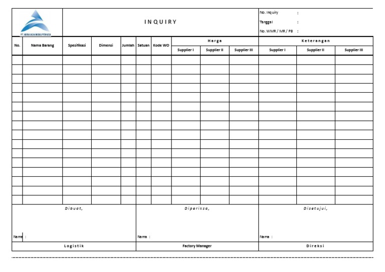 Form Inquiry | PDF