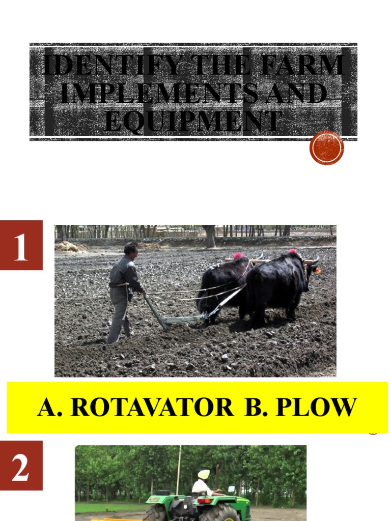Identify the farm implements and equipment PDF