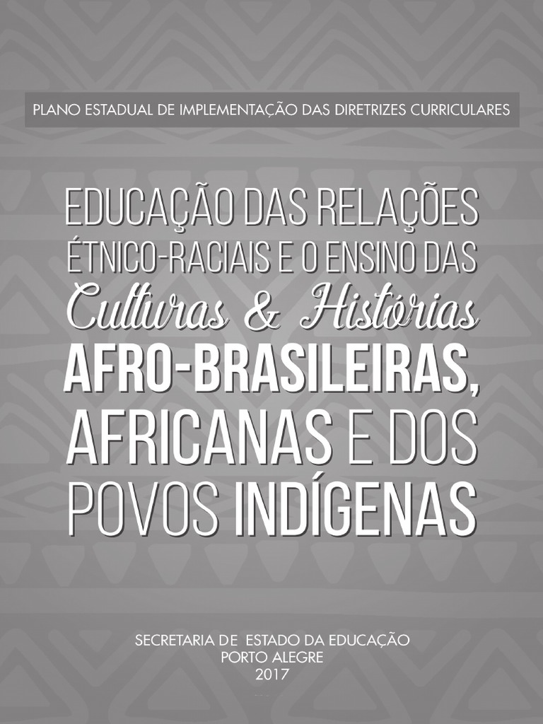 Diretrizes Curriculares RS: Educação Étnico-Racial | PDF | Sociologia ...