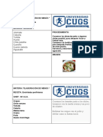 Recetario Elaboracion de Menús Brigada 1