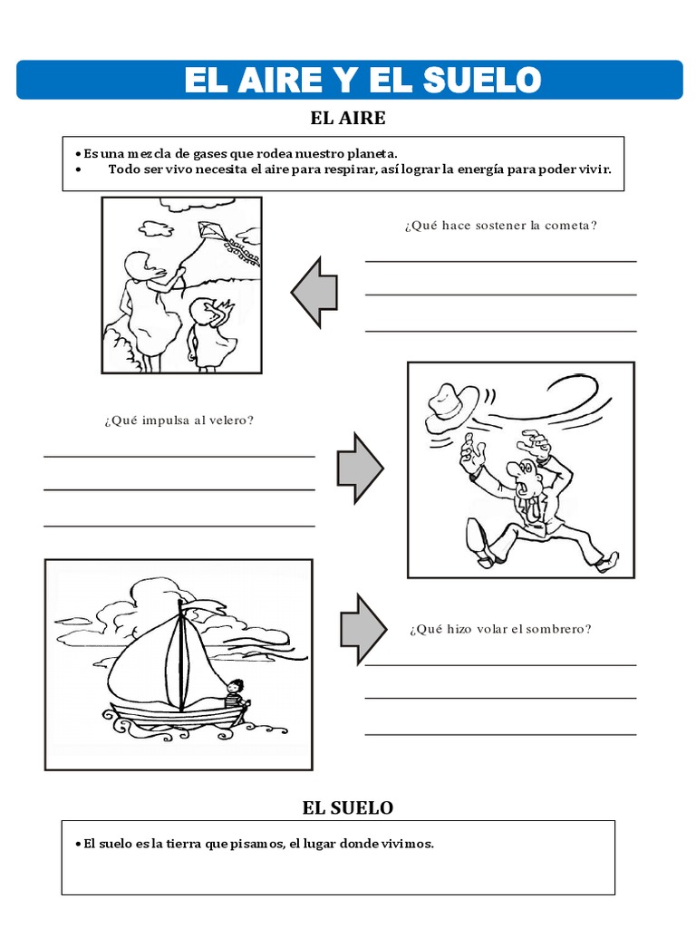 El Aire y El Suelo para Primero de Primaria | PDF