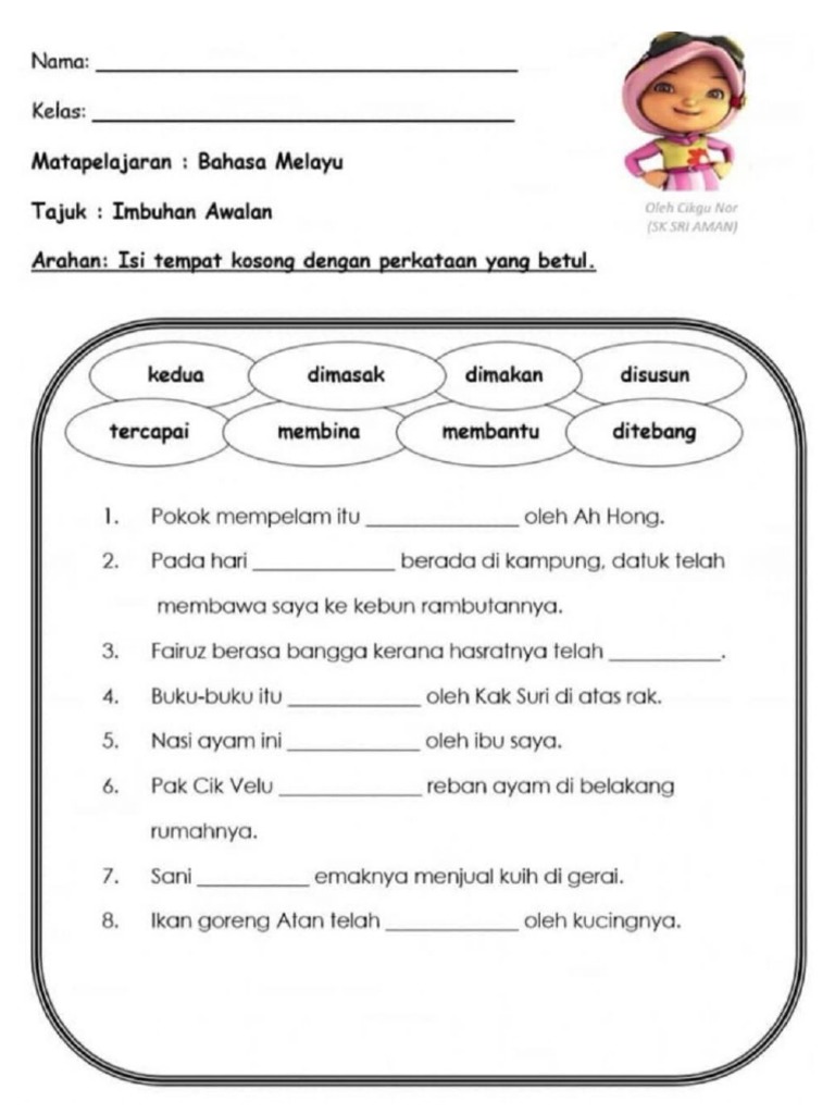 BM Y2 Imbuhan Awalan | PDF