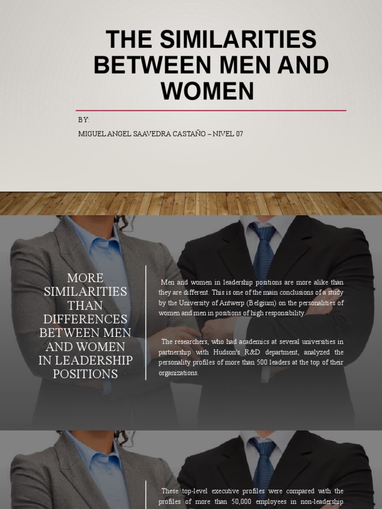 The Similarities Between Men and Women PDF