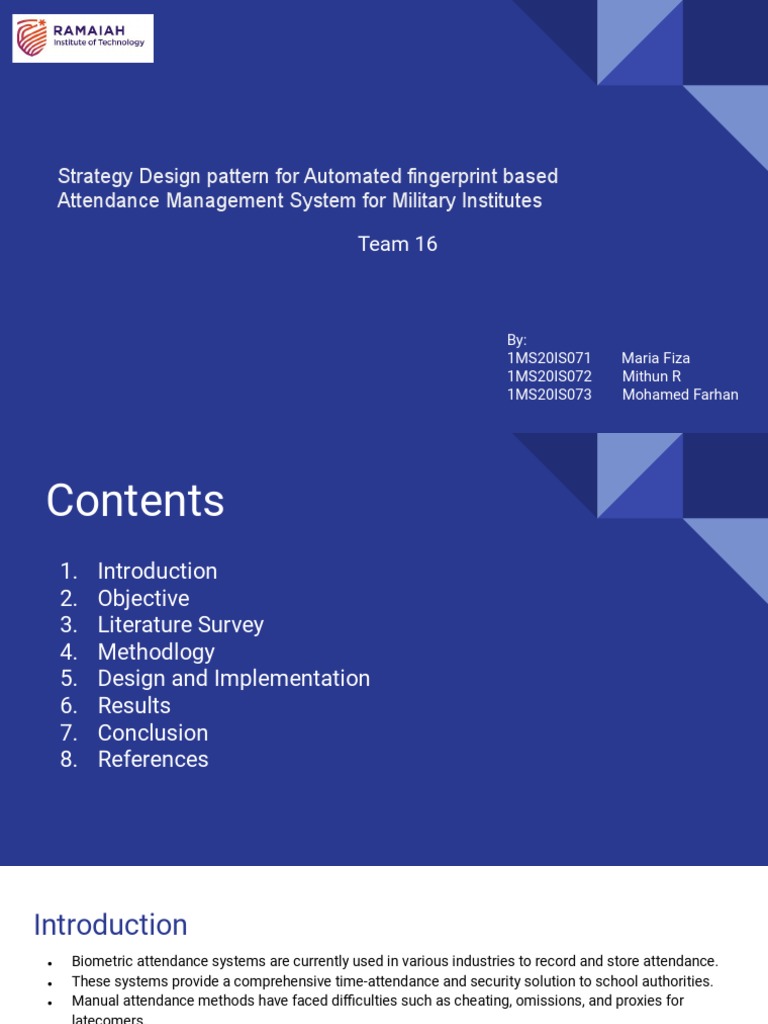 Automated Finger Print Based Attendance System - Team16 - 3rdmay2023 | PDF