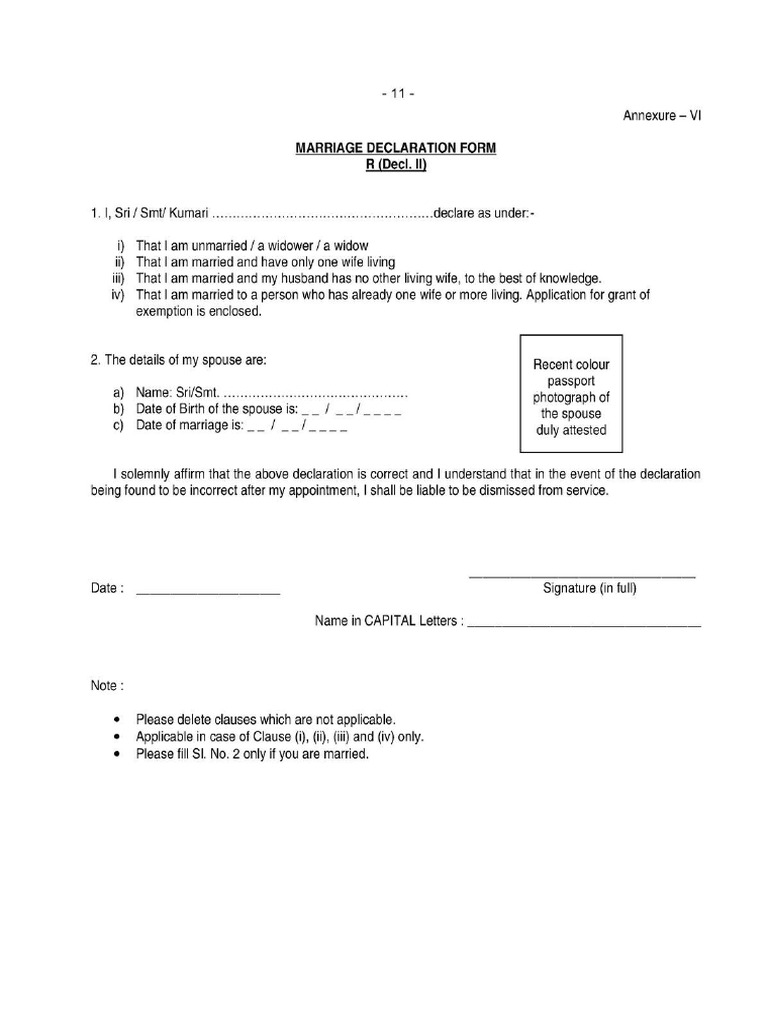 MarriageDeclarationFormpdf PDF