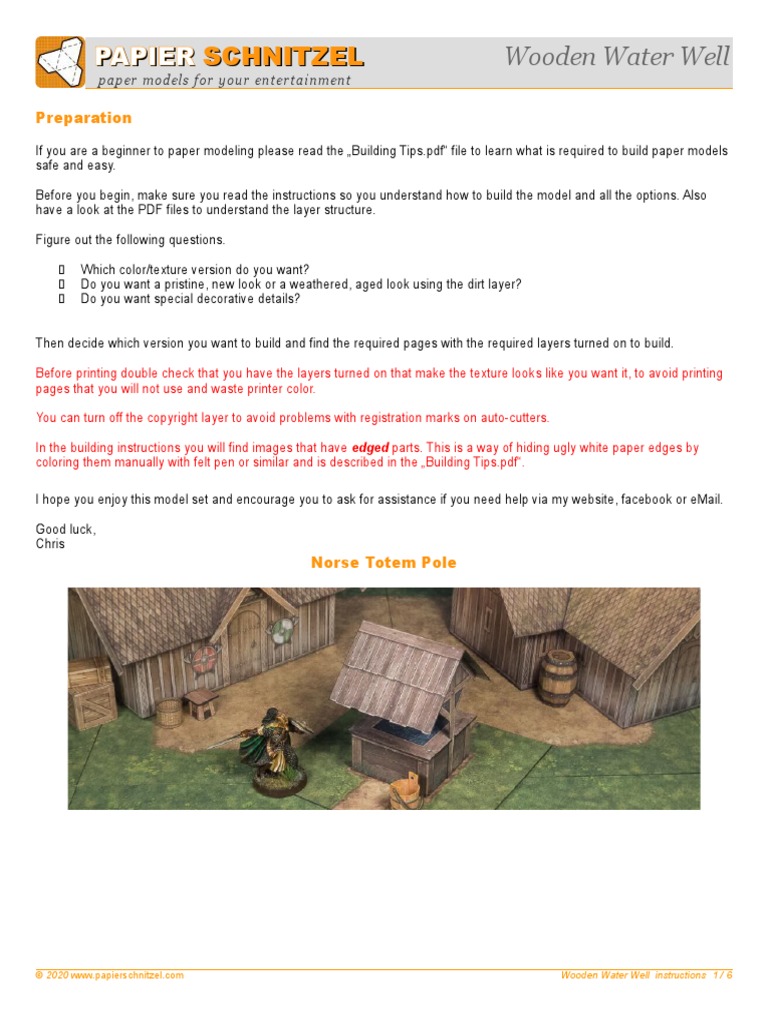 Instructions Wooden Water Well | PDF