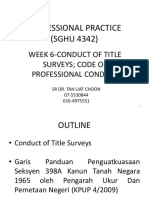 Conduct of Title Surveys Code of Professional Conduct 1