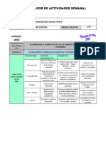 Planificador de Actividades Semanales Julio