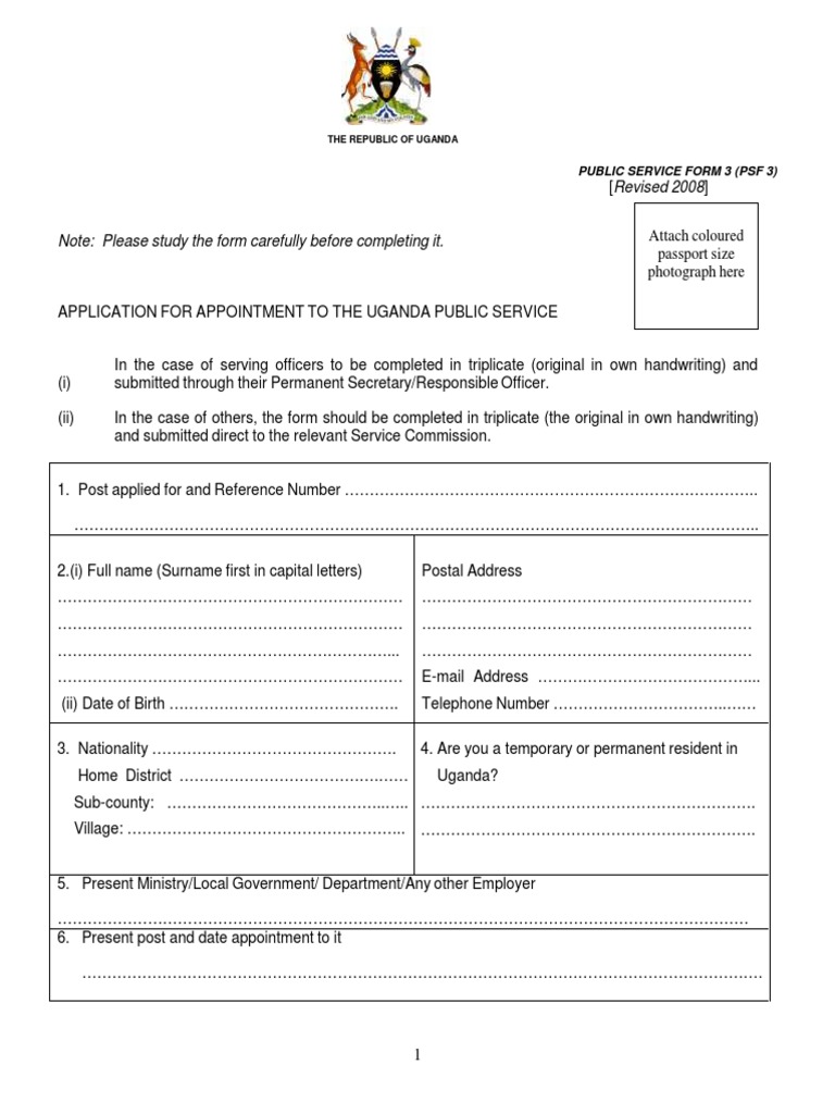 PSC Form 3 | PDF