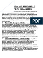 Potential of Renewable Energy in Pakistan