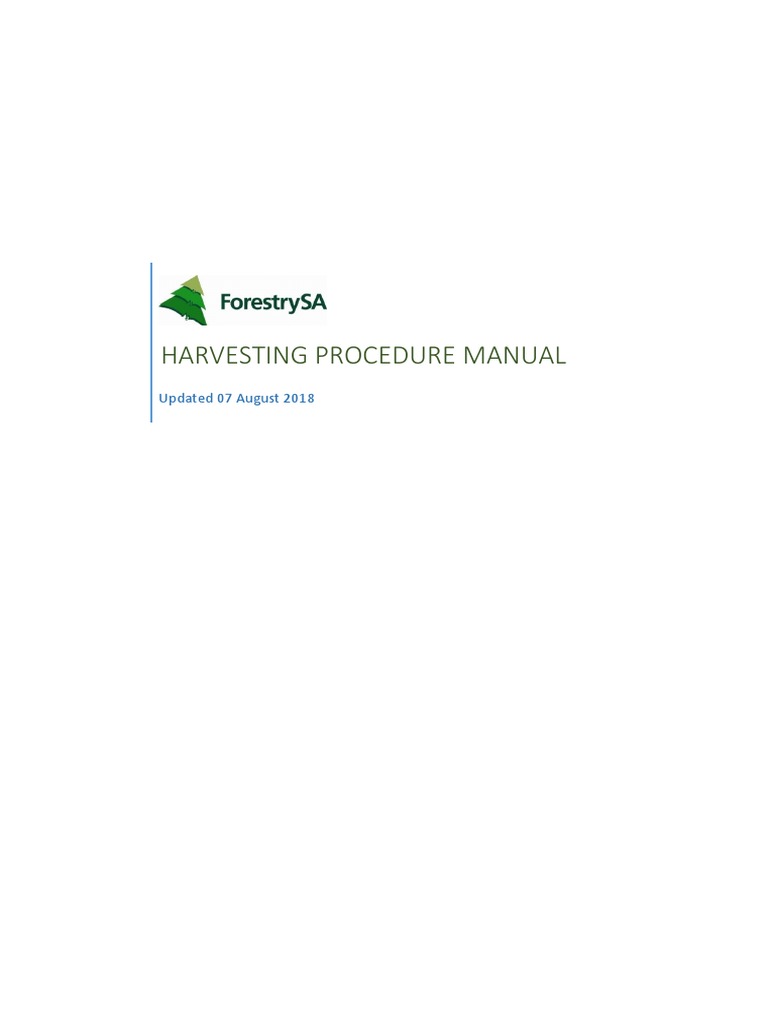 Harvesting Procedure Manual PDF