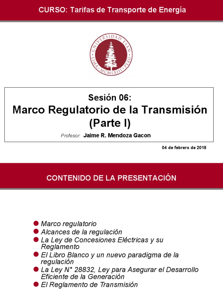 Marco Regulatorio de la Transmisión Eléctrica | PDF | Ingenieria ...