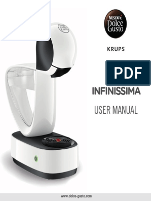 NESCAFÉ® Dolce Gusto® Infinissima Krups® manual coffee machine - How to use  and maintain your machine 