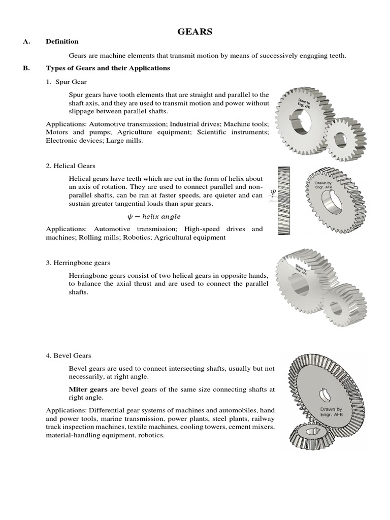 Gears PDF Gear Mechanical Engineering