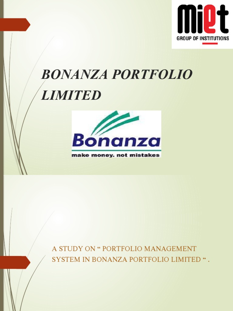 BONANZA PORTFOLIO LIMITED (Palak) PDF