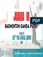 Juara 3 Badminton Ganda Putri