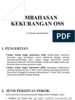 Pembahasan Kekurangan Oss