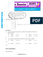 Actividades de Minimo Comun Multiplo para Quinto de Primaria