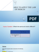 W3 - Lesson 7 Law of Indices RULES