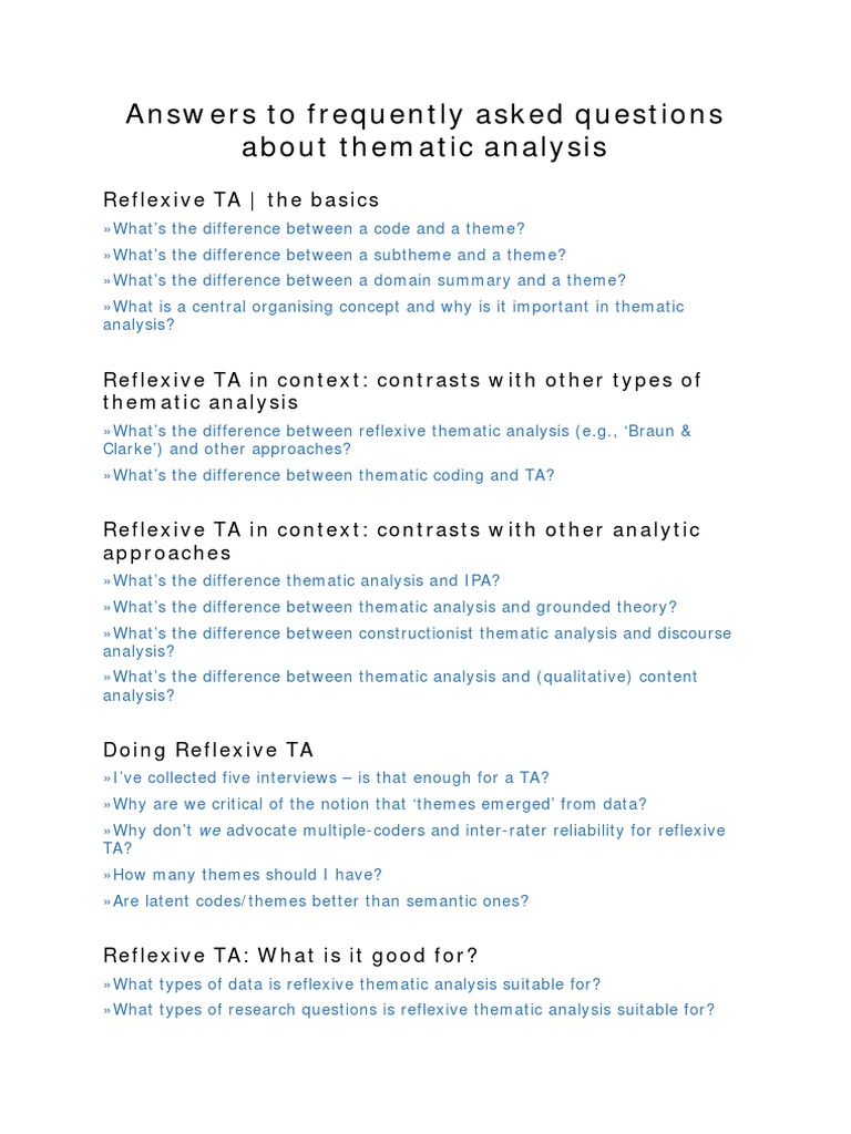 Thematic Analysis Braun Pdf