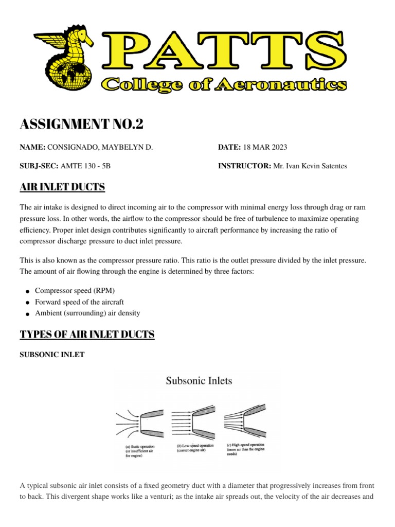 Air Inlet Ducts PDF Machines Aviation