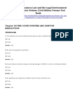 Andersons Business Law and The Legal Environment Comprehensive Volume 23rd Edition Twome Test Bank