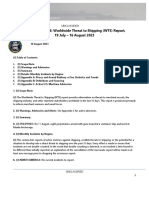 U.S. Navy Office of Naval Intelligence Worldwide Threat To Shipping (WTS) Report, 19 July - 16 August 2023