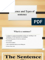 Sentence and Types of Sentence