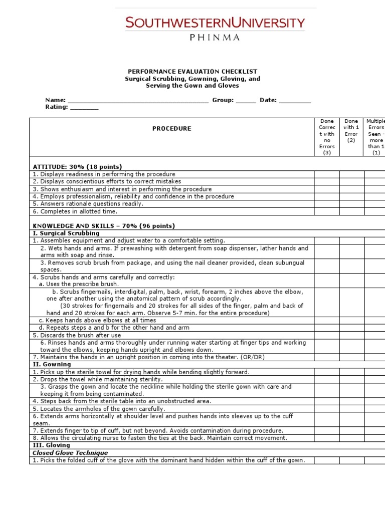 Surgical Scrubbing Gowning Gloving PDF