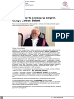 Il Cordoglio Dell'ateneo Per La Scomparsa Di Giorgio Cerboni Baiardi - Il Metauro - It, 21 Agosto 2023