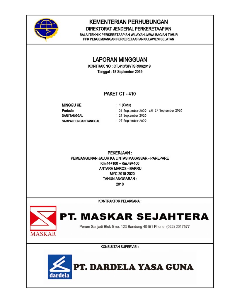 Laporan Minggu Ke 1 | PDF