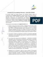 Acuerdo Entre PP y Coalición Canaria para La Investidura