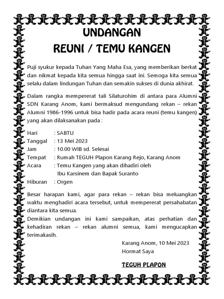 UNDANGAN Reuni | PDF