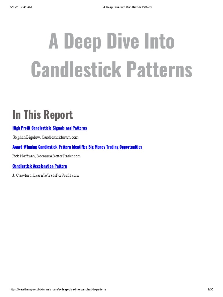 A Deep Dive Into Candlestick Patterns | PDF | Market Trend | Economies