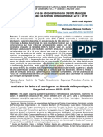 Análise Dos Fatores de Atropelamentos No Distrito Municipal Kamubukwane: Caso Da Avenida de Moçambique: 2015 - 2019