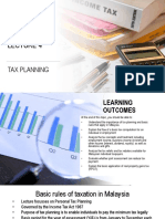 Lecture 4 - Tax Planning-Updated April 2023 (YA 2022) - Updated 22 May 2023