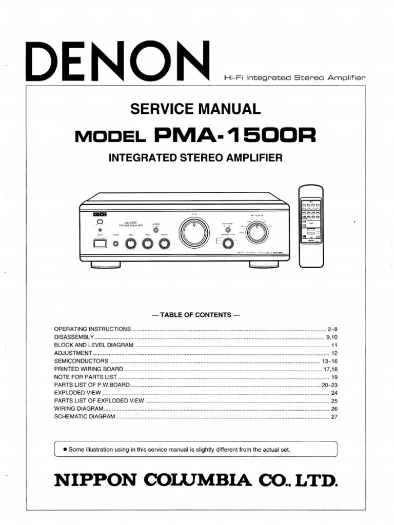 Denon PMA-1500R Service Manual | PDF