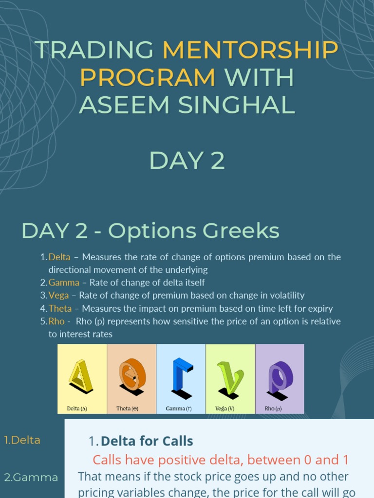 Options Greeks Explained: Delta, Gamma, Vega, Theta, Rho | PDF | Greeks  (Finance) | Option (Finance)