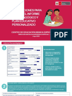 Recomendaciones para Elaborar El Informe Psicopedagógico y Plan Educativo Personalizado