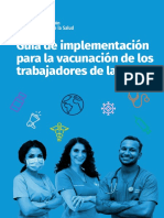 Guía de Implementación para La Vacunación de Los Trabajadores de La Salud