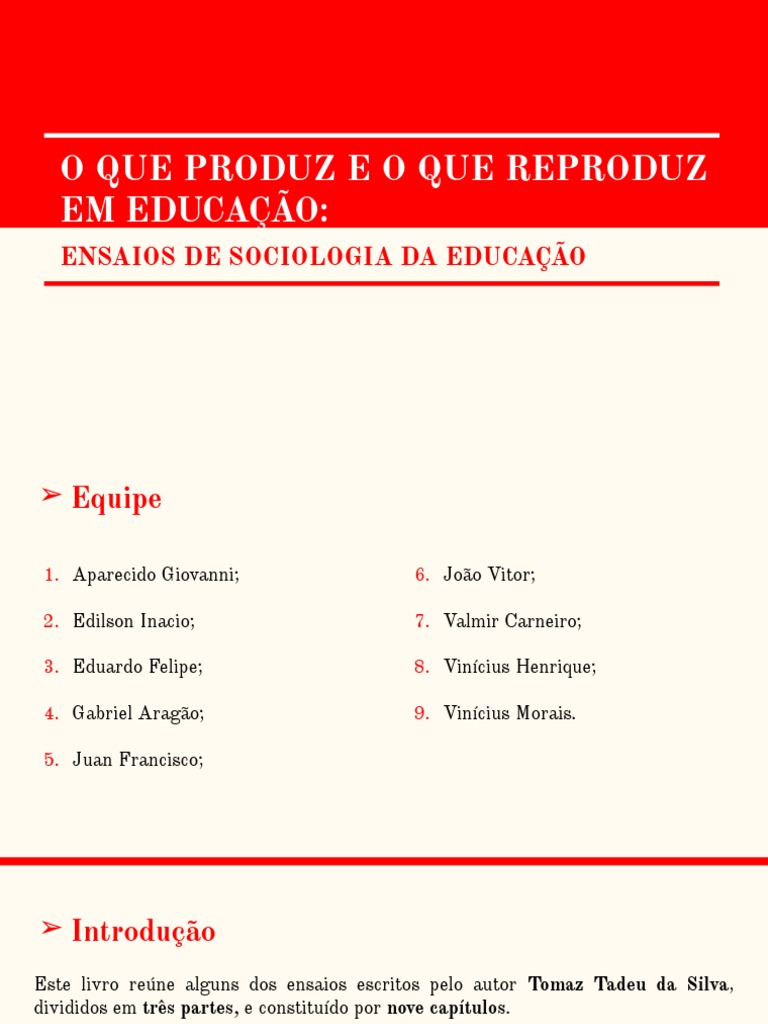 O Que Produz e o Que Reproduz em Educação | PDF