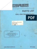 Parts List - 4G63, 4G64 Gasoline Engine