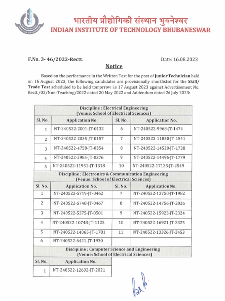 Notice JT16082023 | PDF