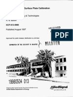 Data Analysis For Surface Plate Calibration: Alliedsignal