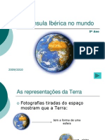 A Península Ibérica no mundo - representações - matéria inicial de 5º