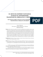 El Mite de L'esperit Fantasmal Durant El Modernisme: Transposició, Irrealitat I Creences