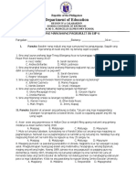 Ikatlong Markahang Pagsusulit Sa Esp 6