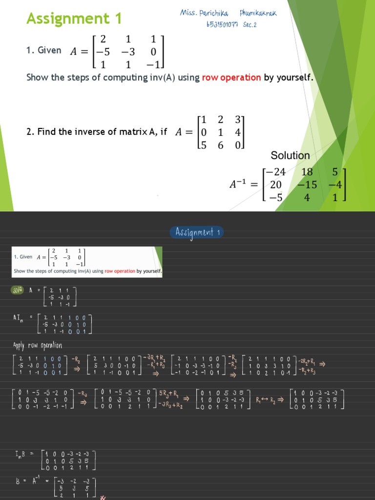 Assignment 1 - Matrix 6531501077 | PDF | Algebra | Functional Analysis