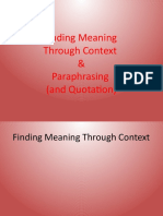 #3 - Paraphrasing and Inferring Word Meaning