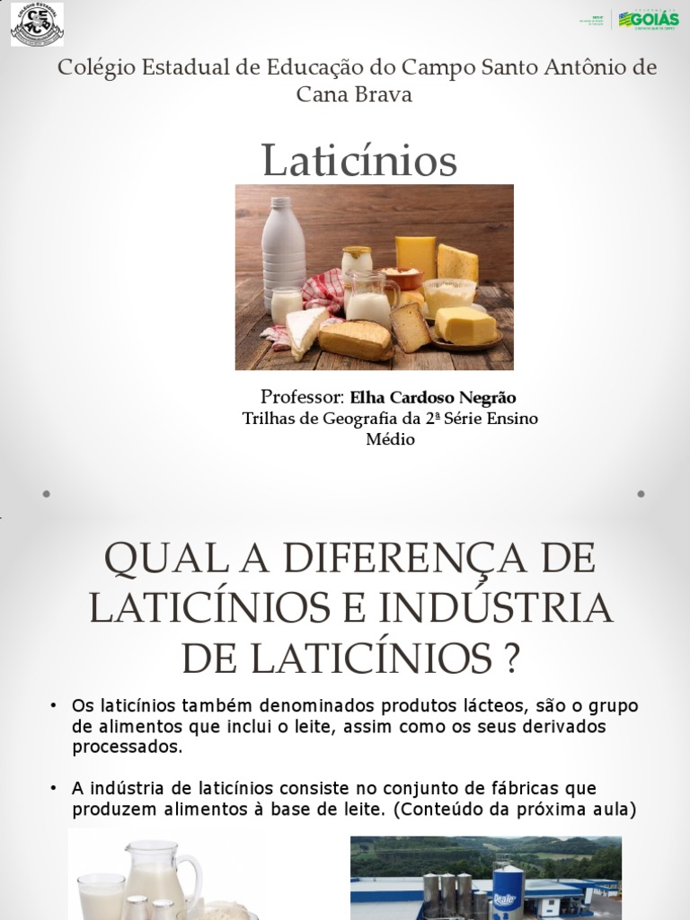 O Que São Laticínios e Seus Derivados | PDF